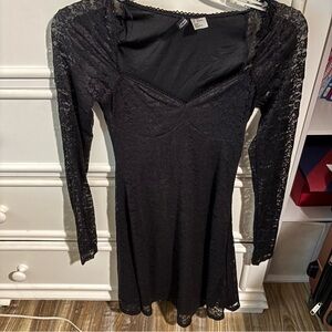 Elegant Black Lace Dress